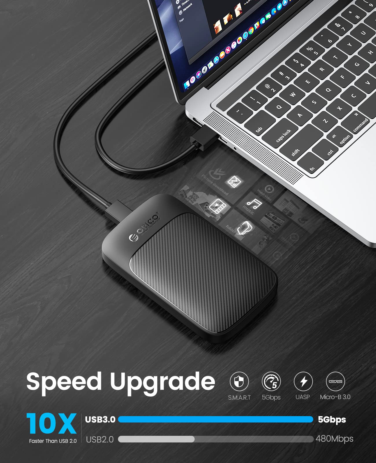 Amazon.co.jp: ORICO HDD ケース 2.5インチ USB 3.0-SATA III 工具不要